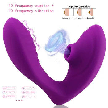 Dropshipping 10 Hitrosti Vagina Sesanju Vibrator Ustni Bedak Seks Sesalna Klitoris Stimulator Erotično Sex Igrača za Ženske