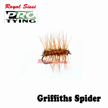 Royal Sissi PRO VEZAVA 6pcs/box 16#Griffiths suhe muhe crackleback rjava pajek assassine fly fishing lure umetno Insektov vab