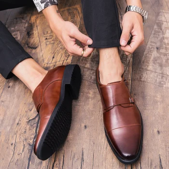 2019 Moda Formalno Moški Čevlji Visoke Kakovosti Dihanje Usnja Moški Čevelj Poslovanja Obleko Čevlje Loafers Oxford Čevlji Velika Velikost 38-48