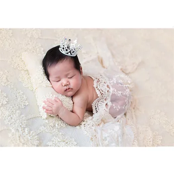 Novorojenček Fotografija Rekviziti Odejo Dekle 145*150 cm 3D Cvet Čipke Ozadju Krpo Baby Foto Mat Pribor Flokati Kulise