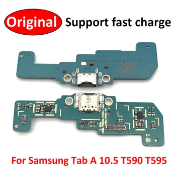 Polnjenje prek kabla USB Vrata Flex Kabel za Polnjenje Priključek Odbor S Mikrofon Mikrofon Za Samsung Galaxy Tab A SM-T590 T595 T597