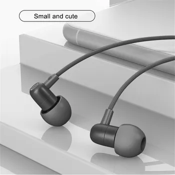 1,2 m Universal 3,5 mm V Uho Stereo Čepkov Slušalke Bas Stereo Zvok Dolžina Kabla Za Mobilni Telefon