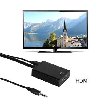 2020 Novo VGA V HDMI Pretvornik 1080P Hd kartica Z Avdio Kabel Plug And Play Design Podpira Do 1080P Hd Resoluciji