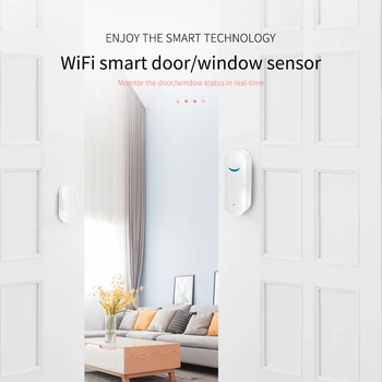 Dropship Tuya Smart WiFi Vrata, Senzor Za Vrata Odprta / Zaprta Detektorji Pametni Dom Združljiv Z Alexa Googlova Domača Stran Smart Življenje