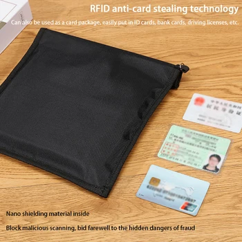 Trdna Oxford Krpo Signal Blokiranje Kreditne Kartice Tablični Faraday Bag Anti Sevanja Enostavno Čiščenje Elektronske Opreme EMF Varstvo