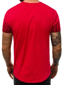 Evropski in Ameriški poletne moške okrogle ovratnik slim postopno natisnjena kratka sleeved majica s kratkimi rokavi Priložnostne bluzo tee