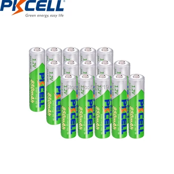 15PCS PKCELL NIMH AAA Baterije 850mAh 1,2 V nimh aaa Precharge Baterije za ponovno Polnjenje Do 1000mAh Nizke Self Praznjenje baterije