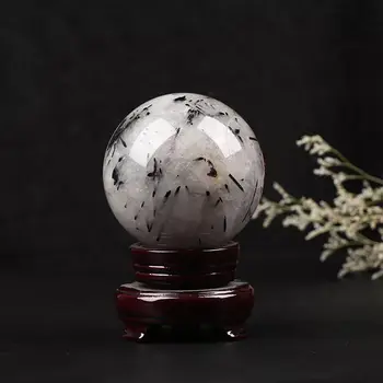Naravni kristal beautifu turmalin črni lasje quartz crystal ball zdravljenje
