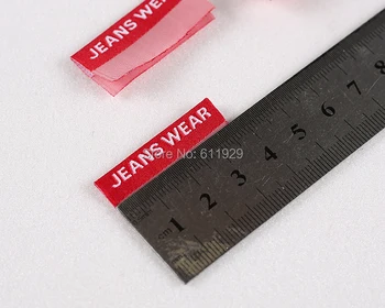 Jeans etiketi oblačila tkane etikete glavni oznaka vezene oznako 100 kos veliko