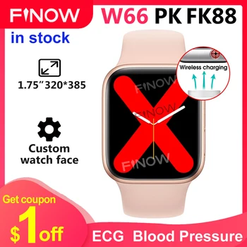 2021 Nove Pametne Watch IWO14 W66 PK FK88 Reloj po Meri Obraz Brezžično Polnjenje Bluetooth Klic Temperatura Smartwatch Za Android IOS