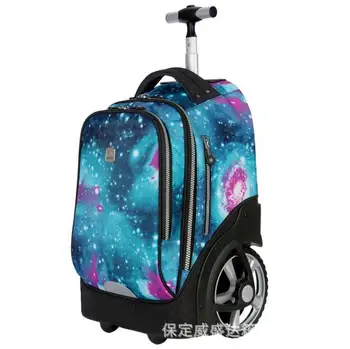 Oxford Potovalne torbe za voziček Potovalni voziček nahrbtnik Vozni šolske torbe na kolesih Nahrbtniki za šolske prtljažni kovček na kolesih