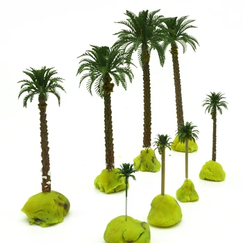 1/500 3 cm obsega palme z bakrom listi Cocos nucifera model palme za kulise vlak postavitev konstrukcij
