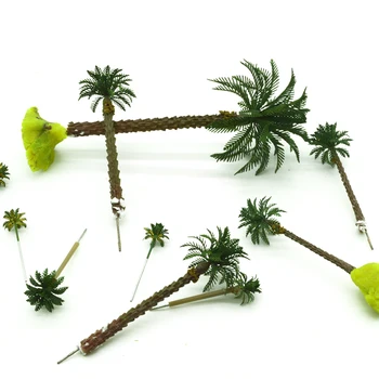 1/500 3 cm obsega palme z bakrom listi Cocos nucifera model palme za kulise vlak postavitev konstrukcij