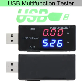 USB Detektor LCD Trenutno Napetost Polnilnika Zmogljivosti Tester Polnilnik USB Zdravnik Moči Meter Besedilo Voltmeter za Mobilni Telefon Popravila