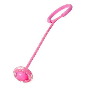 Skok Vrv za eno nogo, нейроскакалка, skok vrv z svetlobna roller, roza