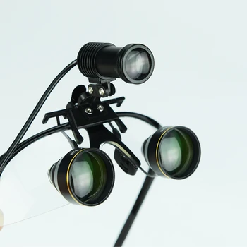 Visoka Kakovost Polnilna LED Smerniki Zobni Lupo Glavo Svetilka Eyeglass Loupe Posnetek Svetlobe s Črno Varstvo Polje