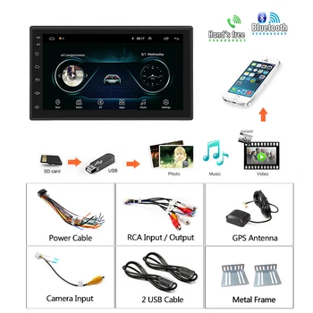 Hikity Android Avto Radio Stereo GPS Navigacijo, Bluetooth, wifi Univerzalno 7
