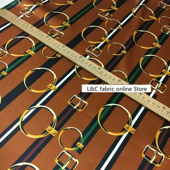 Evropski in Ameriški vertikalna veriga obroč digitalni tisk Težka 19 mm svilena stretch saten sviloprejk, svileno krilo za obleko tkanine