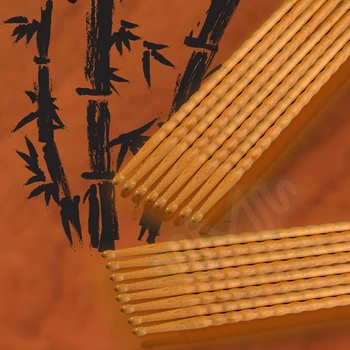 1 Parov Vijugasto Vzorec Bambusa Krača 5A / 5B / 6A Boben Stick