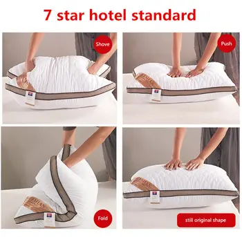 Visoka kakovost 7 zvezdicami standard Pero Tkanine blazino.Hotel super stretch blazino.Vratu vzglavnik je mogoče oprati.45X65X18cm28