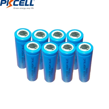 8PCS PKCELL IFR 14500 Baterije 3.2 v 600mah liFepo4 Baterije 14X50 AA Baterija za ponovno Polnjenje na Sončne celice, Svetlobe ,Zobna Ščetka