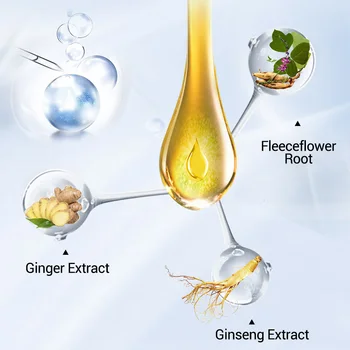 LANBENA Rast Las Eterično Olje Hitro Močne Fleecflower Ginger Root Extract Neguje Mešičkov Zdravljenja, ki Preprečujejo izpadanje Las
