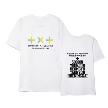 TXT Kpop Države ime natisniti Tee Srajce 2021 Poletje Hip Hop Priložnostne TXT T majica Kratek Rokav moda korejski TShirt ženske moški zgornji deli oblačil
