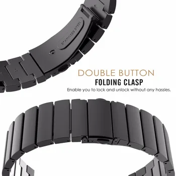 20 mm 22 mm Watch Band za Samsung Galaxy 46mm 42mm Prestavi S3 Classic Watch Trak iz Nerjavnega Jekla Zamenjava za Amazfit Huawei