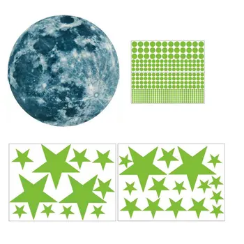 Svetlobna Luna Self-Svetlobna Zvezdnato Nebo Stenske Nalepke Star Samolepilne Tapete Stenske Nalepke, Okrasni Material