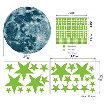 Svetlobna Luna Self-Svetlobna Zvezdnato Nebo Stenske Nalepke Star Samolepilne Tapete Stenske Nalepke, Okrasni Material