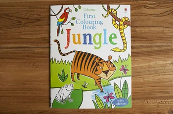 5Pcs Otrok velikosti A4 risanka risanje in barvanje knjig z nalepkami/ otroci živali/kmetije,/avto najprej kolorit knjigo za kindergarden