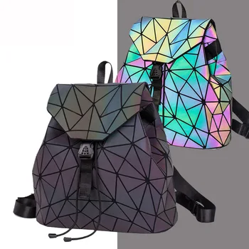 ženske nahrbtnik geometrijske svetlobna torba, šolska torba za najstnice holografski Nahrbtnik Šola dame 2020 vrečko sklopka in torbici