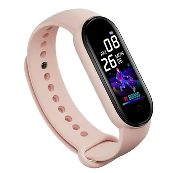 M5 Pametno Gledati Moški Ženske Srčnega utripa, Krvnega Tlaka, Fitnes Tracker Smartwatch Pasu 5 Šport Pazi za IOS Android