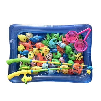 40/52/60pcs Ribolov Igrače Otrok, Fant Dekle na prostem igrače obleko magnetni set igrajo voda otroške igrače 3D ribe kvadratnih vroče Darilo Za otroke