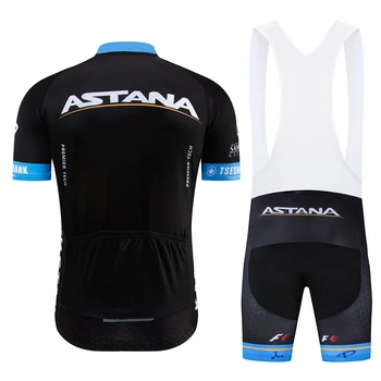Poletje 2020 Črna EKIPA Astana Kolesarski Dres Kolesarske Hlače Obleko Ropa Ciclismo Quick Dry Kolesarjenje Obrabe Maillot Rokavi Grelniki