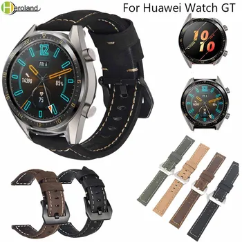 Vroče salling Zamenjava Retro Pravega Usnja Watch Pasu Trak Za Huawei Watch GT/GT2 Čast Čarobno Pametno Gledati manšeta trak