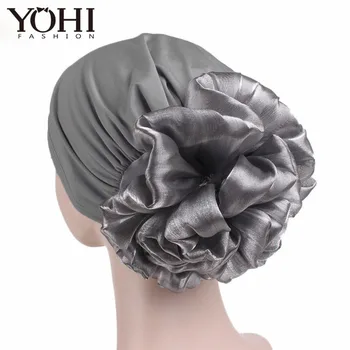 Vroče Prodajo modne ženske elegantne cvet turban skp kemo kapa glavo ovijte glavo šal za izpadanje las Turban Klobuki