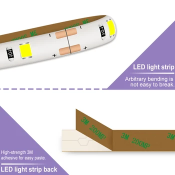 USB LED Trak Zatemniti, Kuhinjo, Kabinet, Svetlobni Trak, 5V LED Trak Svetlobe Nepremočljiva Fita LED Omaro Razsvetljavo Prilagodljiv Omaro Lučka