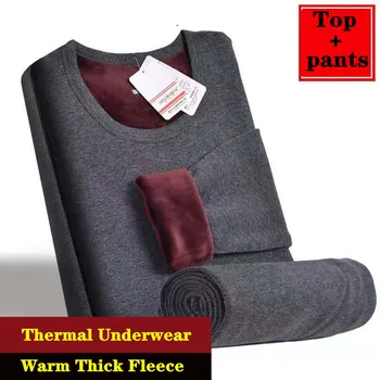 2020 Zimskem času Termično spodnje Perilo Za Moške, Ženske Dolge Johns Zimske Ženske Termo Majica+hlače Nastavite Toplo Debel Kožuh Toplotne Perilo