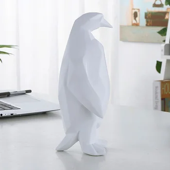 Nordijska INS Origami Geometrijske Pingvin Kip Povzetek Živalske Skulpture Smolo Obrti Okraski Luksuzni Domov Namizno Dekoracijo Darilo