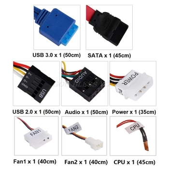 Multifunkcijski Medijev Plošča pasov 5,25-palčni Računalnik Sprednji Plošči s SATA/eSATA, USB 2.0/USB 3.0, Mikrofon/Slušalke Avdio