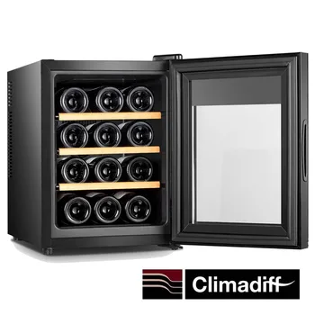 CLIMADIFF - Vinoteca CLS12H par 12 botellas termoélectrico, Bajo nivel de Ruido 33 dB, 34,5 x 51 x 48 cm, clase energética A