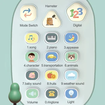 Baby Montessori Telefon Igrače za Otroke Božič Izobraževanje Darila Malčka 0 24 Mesecev, Zvoka, Svetlobe, Risanka Bejba, Mobilni Telefon, Avto Igrače