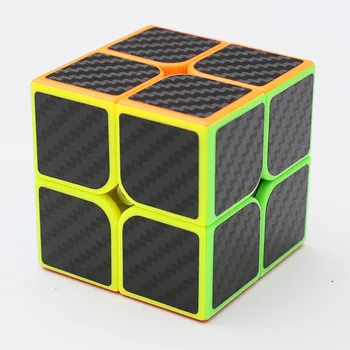 Zcube Črnih Ogljikovih Vlaken Drugi-da 2x2x2 Neo Magic Cube Z Svetlo Drugi-da Kocka Izobraževalne Ustvarjalne Igrače Za Otroke