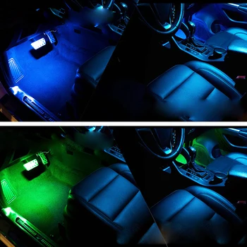 2PCS RGB LED Footwell Pod Vrata Dobrodošli Svetlobe Brez Napake za BMW 1/3/5/7series E87 E90 E92 E93 F10 E60 E61 F10 X1 X3 X5 X6 Z4