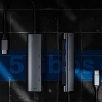 4 v 1 Tip-C HUB do 4-Port USB Razdelilnik USB3.0X1 in USB2.0X3 Razširitveno Postajo za Prenosni RAČUNALNIK