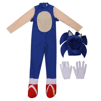 Otroci Sonic Hedgehog Cosplay Kostume Otrok Celotno Telo Obleke Pusta noč Čarovnic Dan Otrok Uspešnosti Kostume C52K100