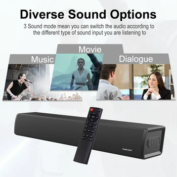 40W Domači TELEVIZOR Kino Soundbar Brezžična tehnologija Bluetooth Zvočniki Surround Stereo Žične Sound Bar, Vgrajen v Subwooferji z Daljinskim upravljalnikom