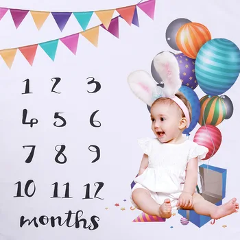 2020 Nov slog Novorojenega otroka Mesečna Rast Mejnik Odejo fotografija rekviziti Ozadju Krpo Spomin Preprogo