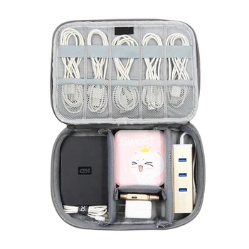 Multifunkcijski Digitalni Sprejem Vrečke Podatkovni Kabel USB, Slušalke Žične Pero Moči Banke Pakiranje Organizatorji Prenosni Potovalni Pripomočki